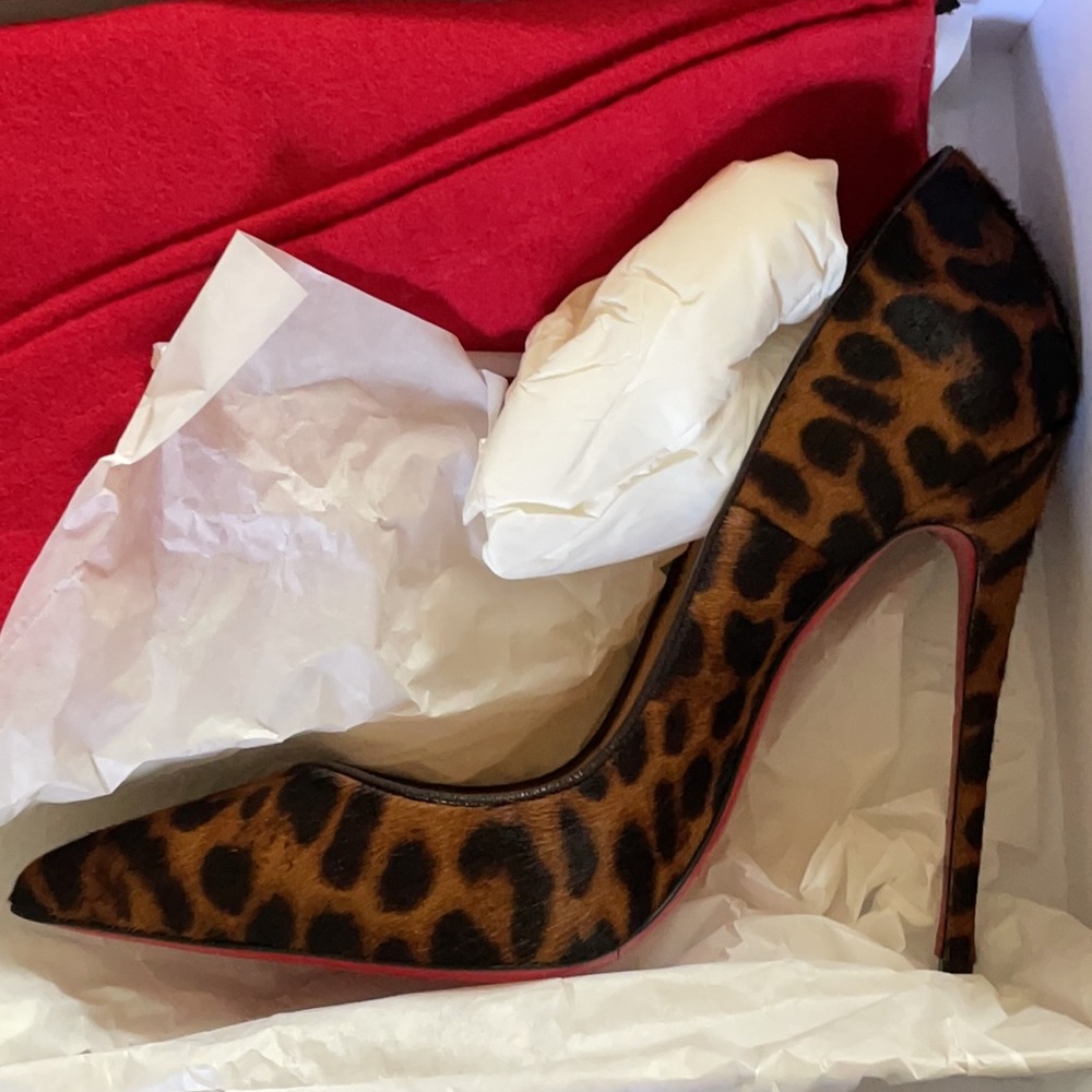 Christian Louboutin So Kate 120 Pony Dark Leopard